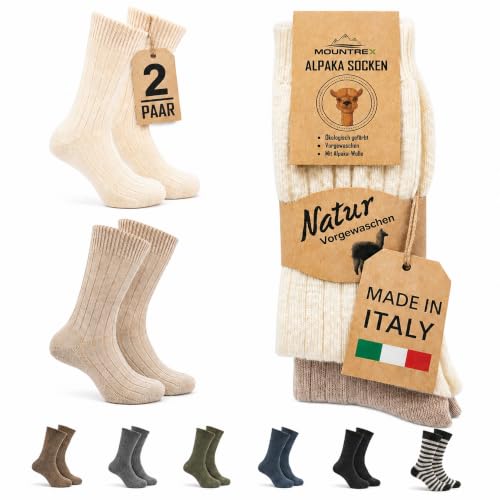 MOUNTREX Alpaka-Wandersocken, 2 Paar